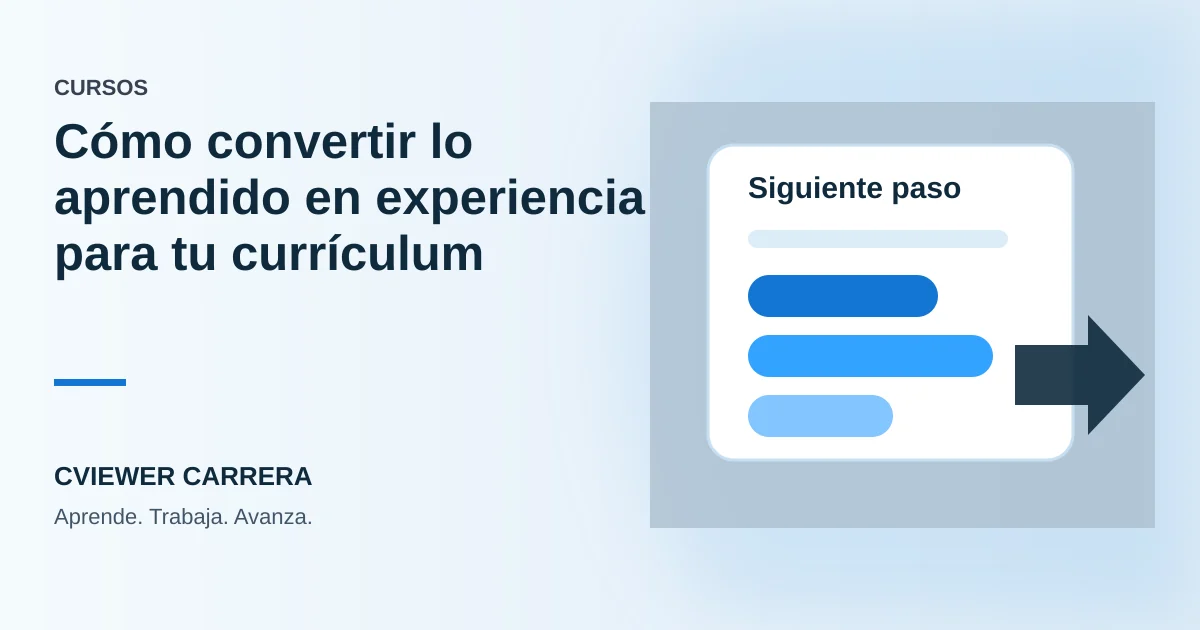Cómo convertir lo aprendido en experiencia para tu currículum