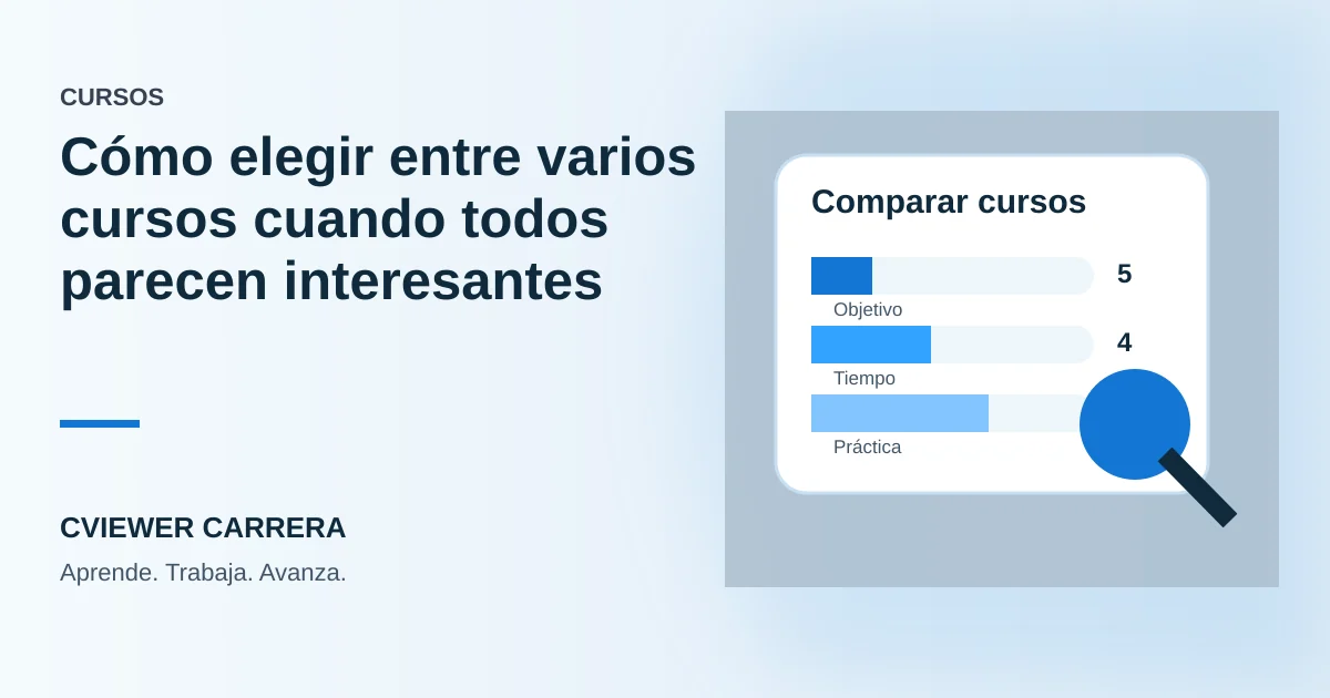 Cómo elegir entre varios cursos cuando todos parecen interesantes