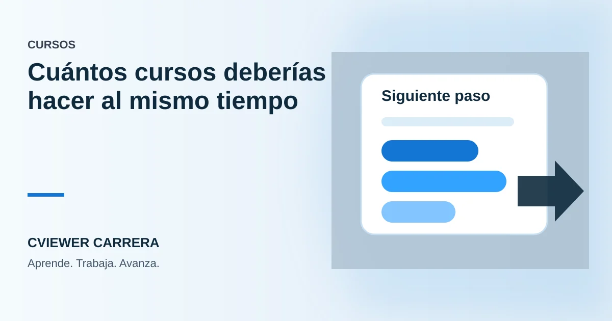 Cuántos cursos deberías hacer al mismo tiempo