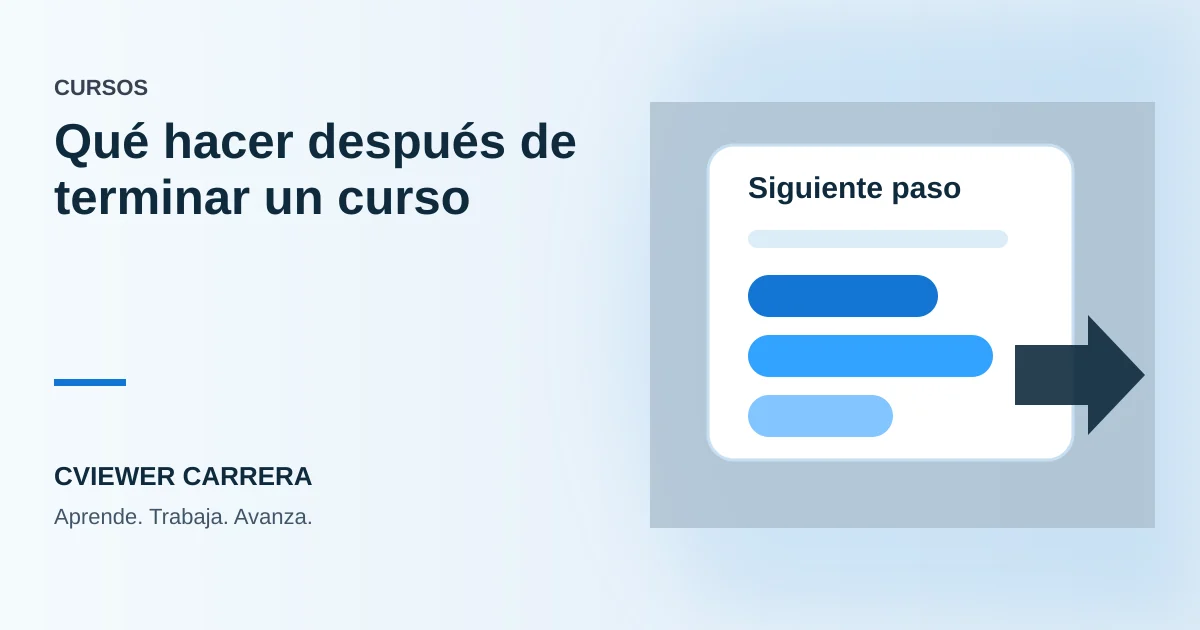 Qué hacer después de terminar un curso